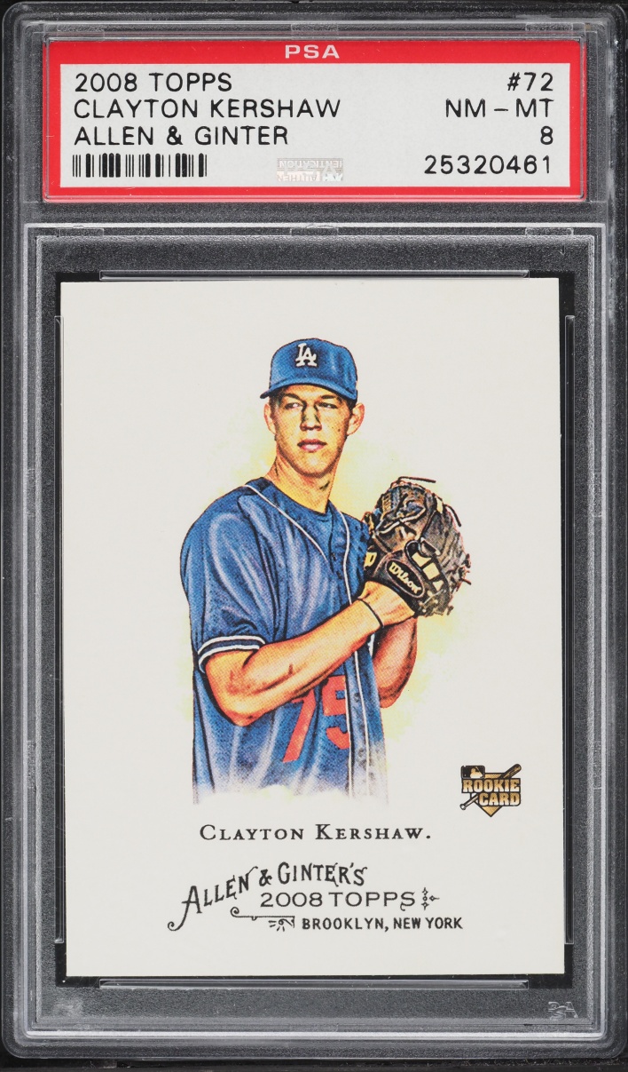 2008 Topps Allen & Ginter Clayton Kershaw ROOKIE #72 PSA 8 NM-MT