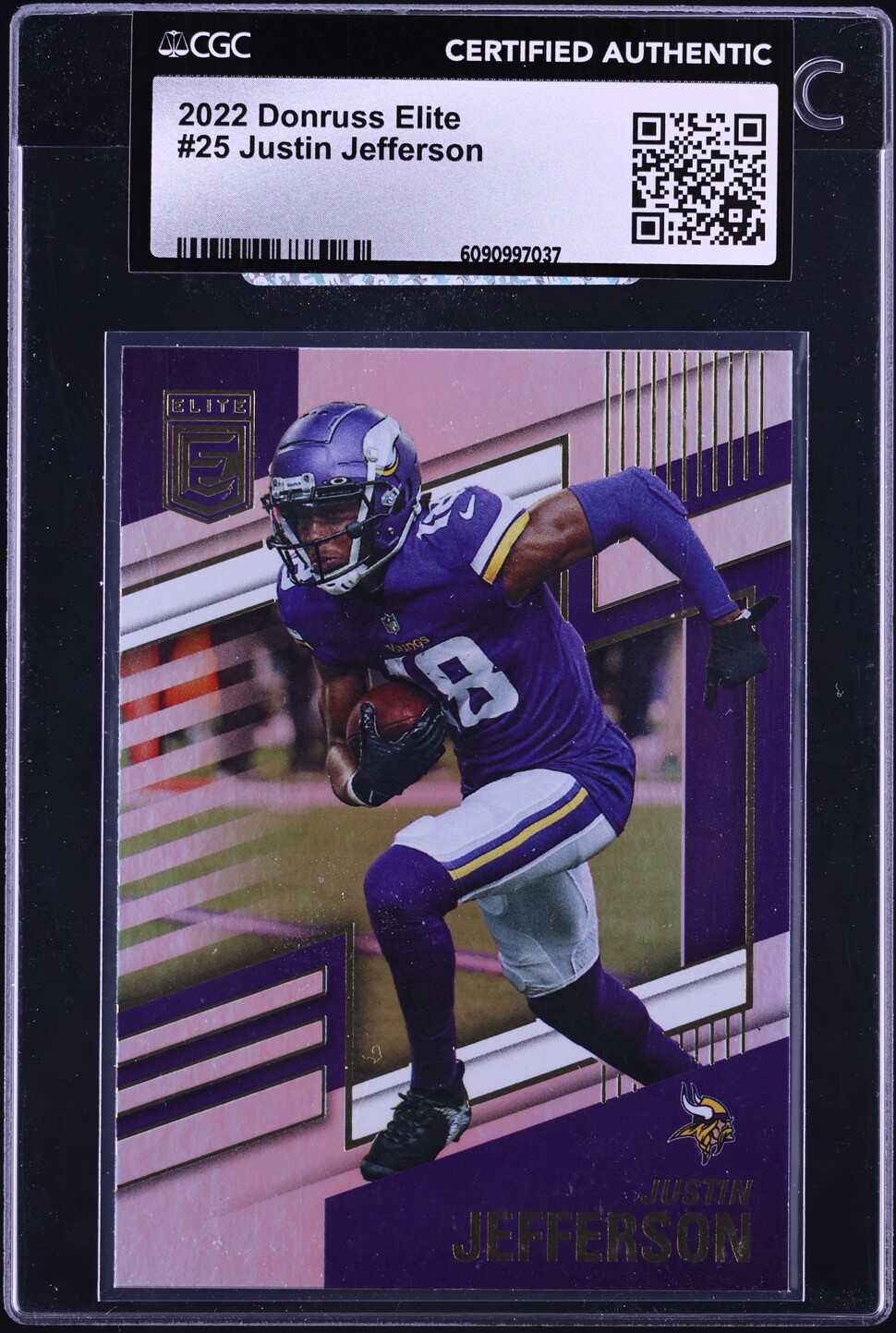 2022 Donruss Elite Justin Jefferson #25 CGC AUTH
