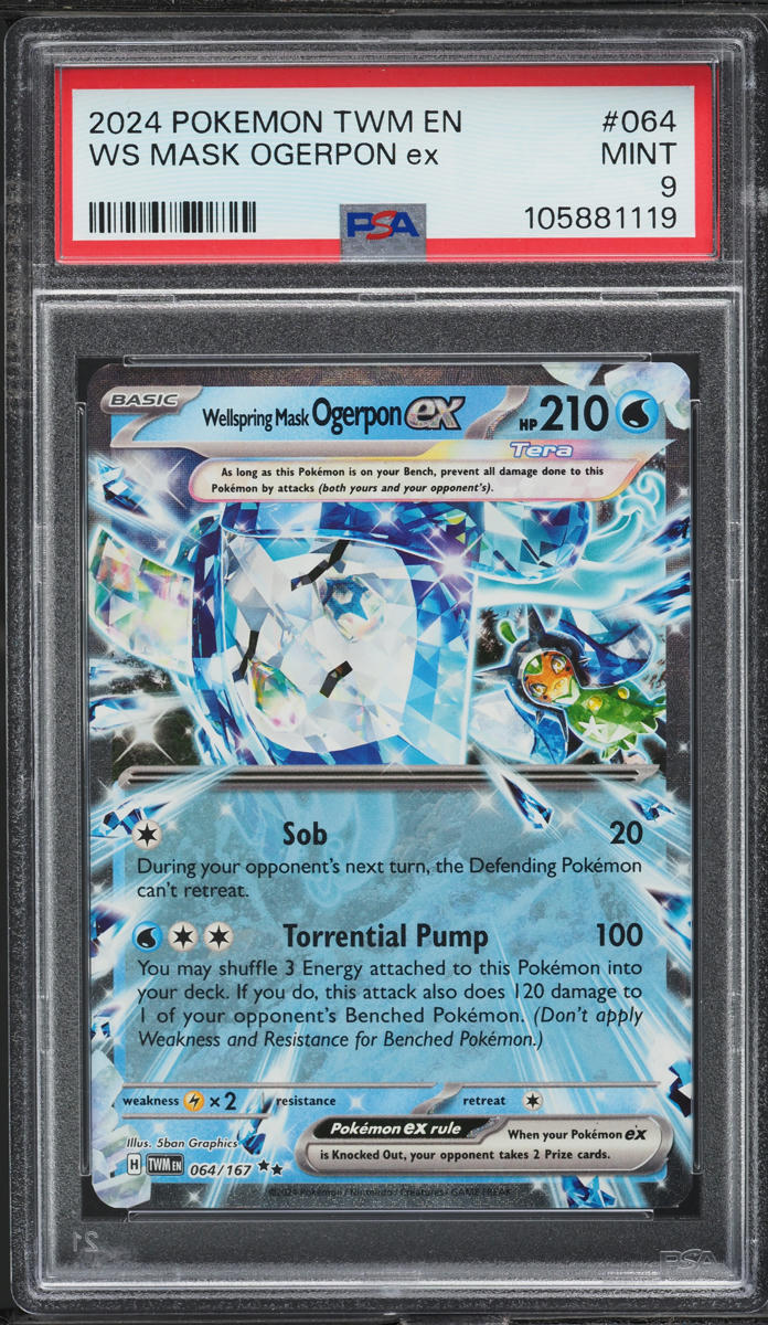 2024 Pokemon SV Twilight Masquerade WS Mask Ogerpon Ex #064 PSA 9 MINT