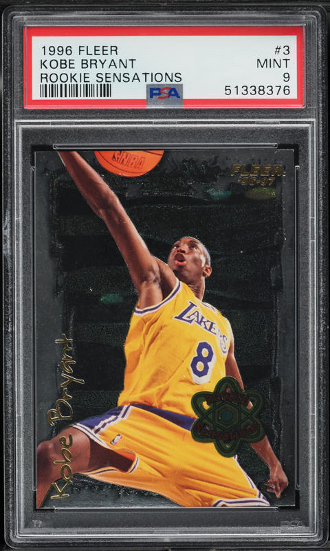 1996 Skybox Z-Force Z-Peat Zebut Kobe Bryant ROOKIE #3 PSA 10 GEM