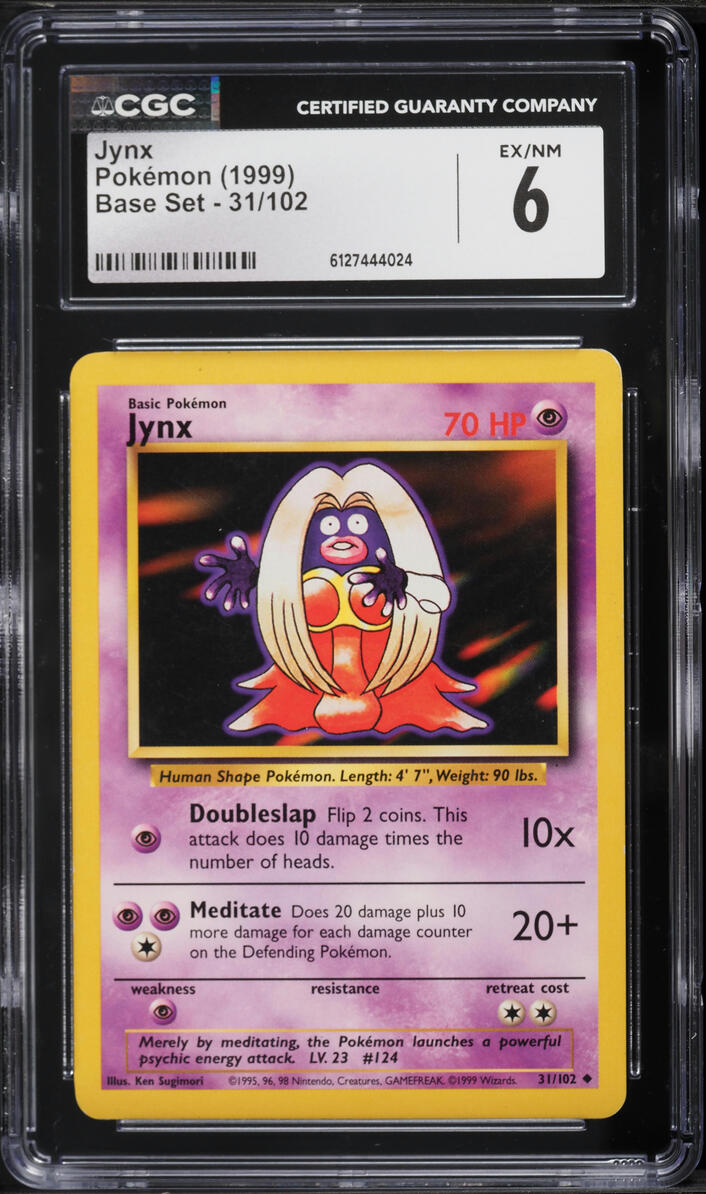 1999 Pokemon Base Set Jynx #31 CGC 6 EXMT