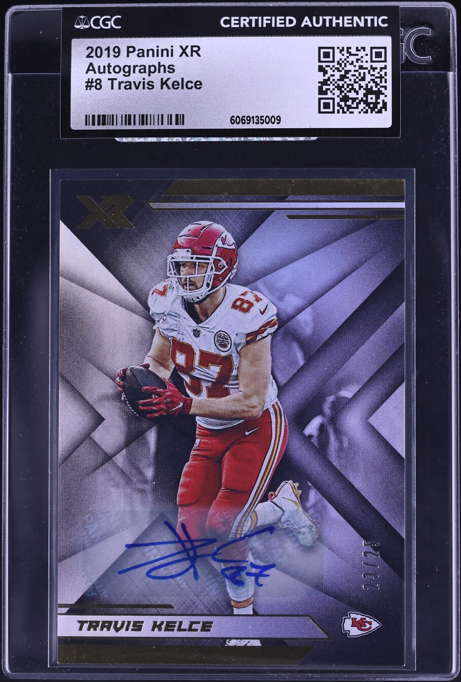 2019 Panini XR Travis Kelce AUTO /25 #8 CGC AUTH