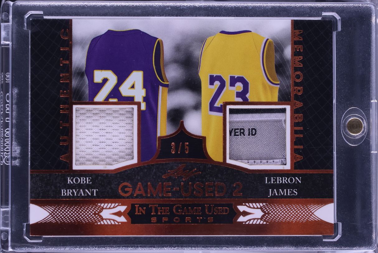 KOBE BRYANT LEBRON James Garnett Triple Patch Game Used Gold /125 BGS 8