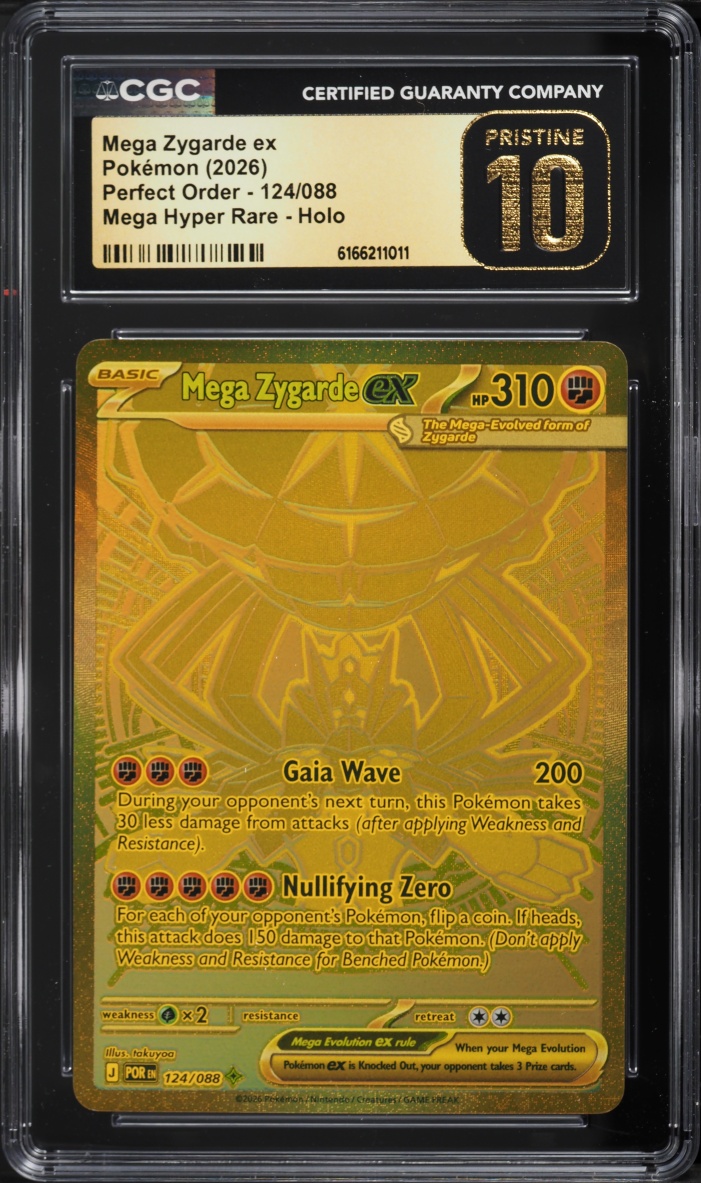 2026 Pokemon Mega Evolution Perfect Order MHR Mega Zygarde ex #124 CGC 10 PRISTINE