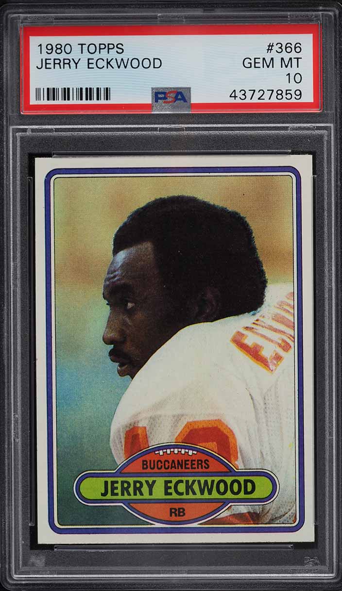 1980 Topps Football Jerry Eckwood #366 PSA 10 GEM MINT