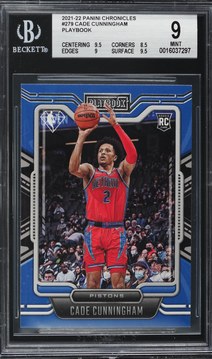 2021 Panini Chronicles Playbook Cade Cunningham ROOKIE #279 BGS 9 MINT