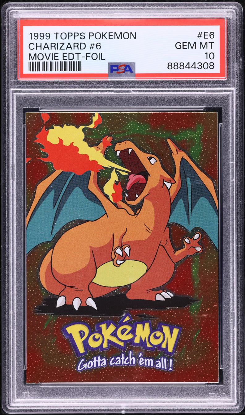1999 Topps Pokemon The Movie Edition Foil Charizard #6 #E6 PSA 10 GEM MINT