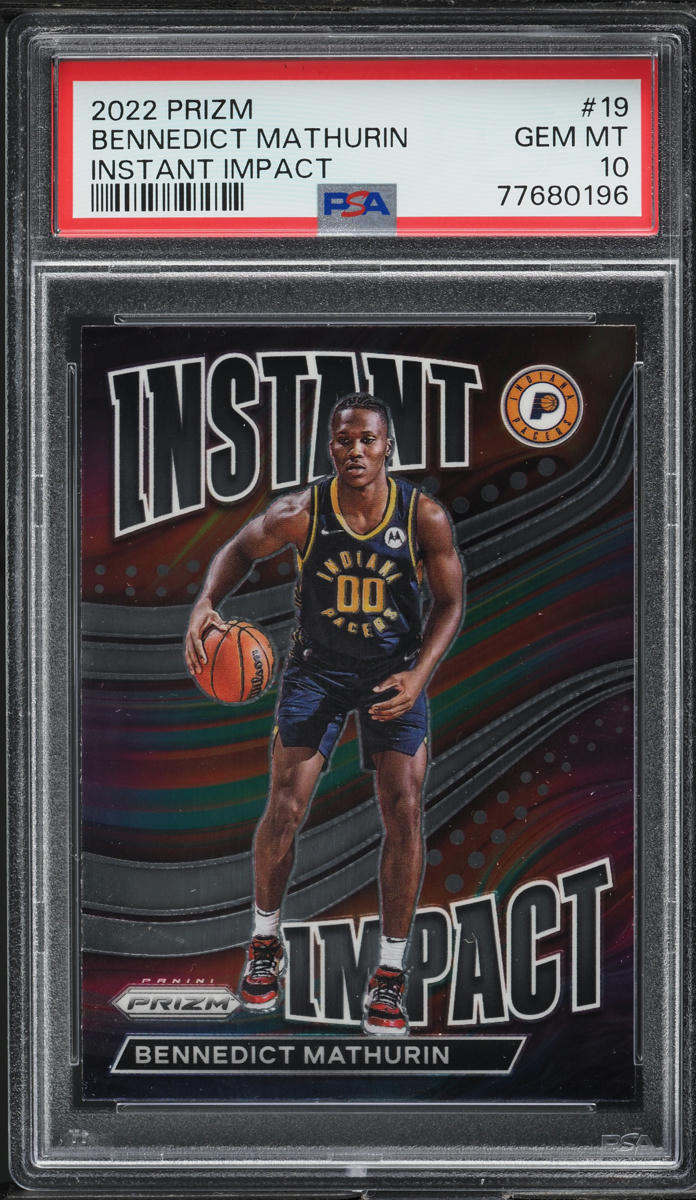 2022 Panini Prizm Instant Impact Bennedict Mathurin ROOKIE #19 PSA 10 GEM MINT