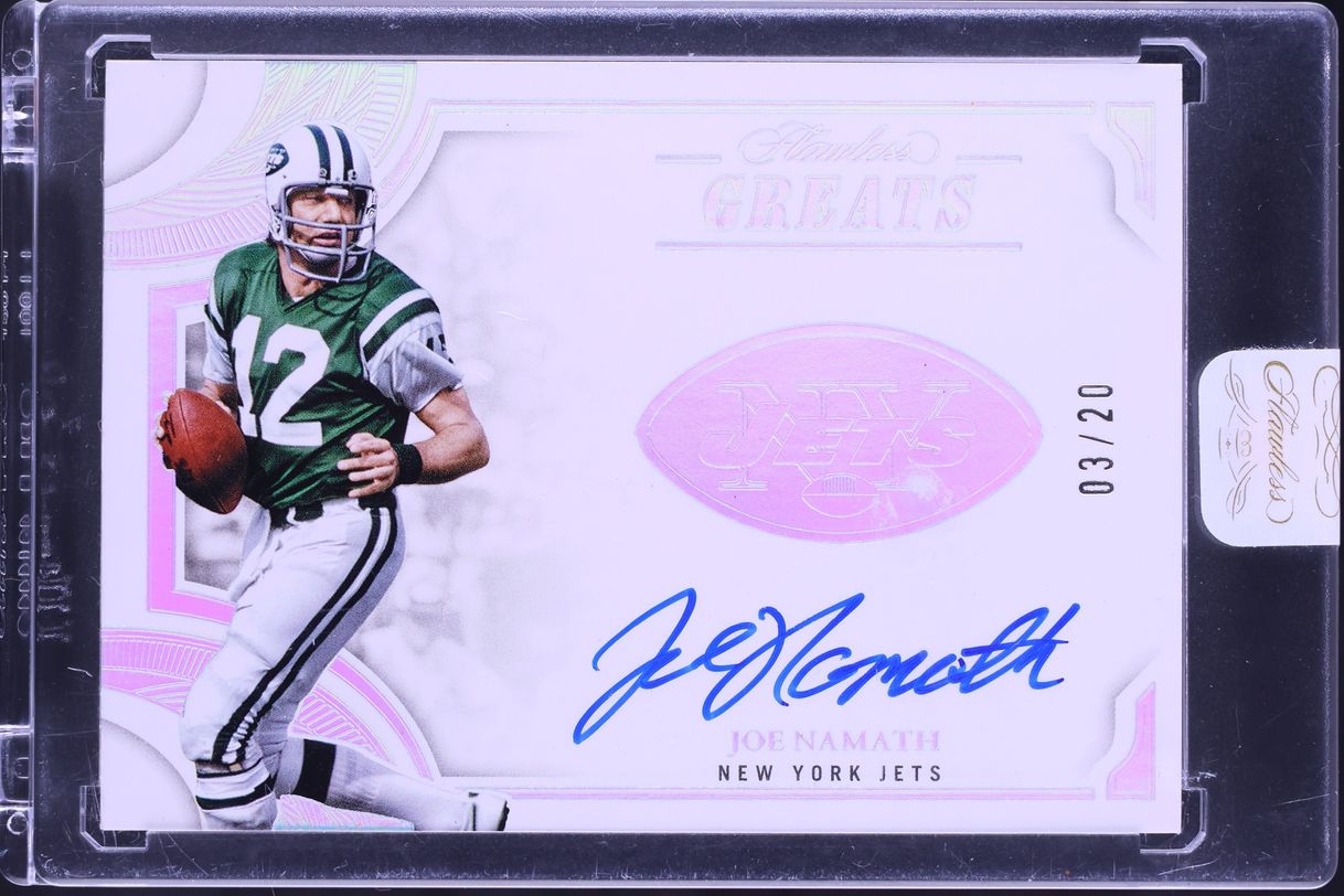 2025 Panini Flawless Greats Silver Joe Namath AUTO /20 #G-JNH