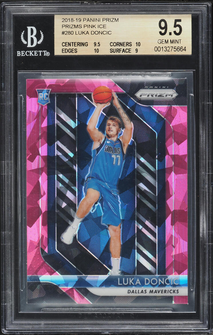 2018 Panini Prizm Pink Ice Luka Doncic ROOKIE #280 BGS 9.5 GEM MINT