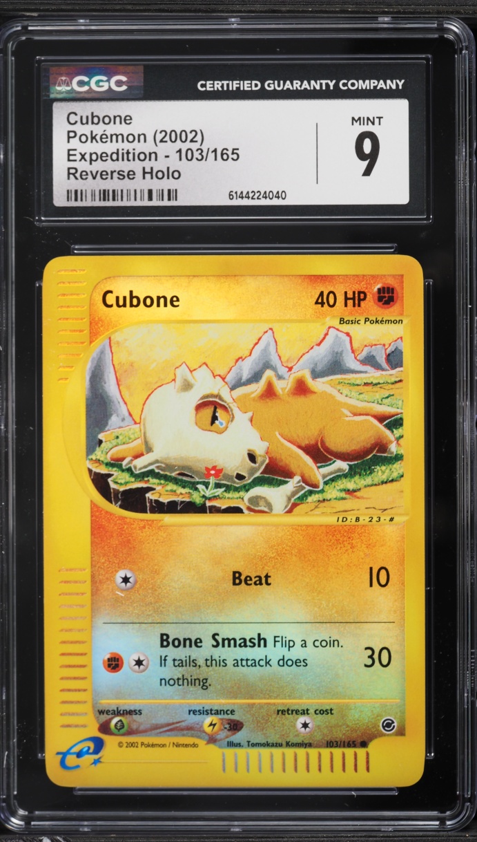 2002 Pokemon Expedition Reverse Holo Cubone #103 CGC 9 MINT