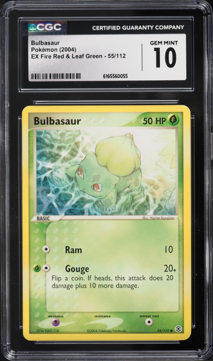 2004 Pokemon Ex Fire Red & Leaf Green Bulbasaur #55 CGC 10 GEM MINT