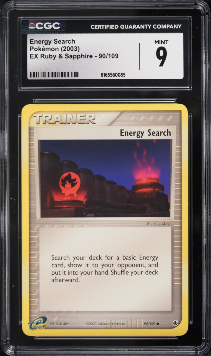 2003 Pokemon EX Ruby & Sapphire Energy Search #90 CGC 9 MINT