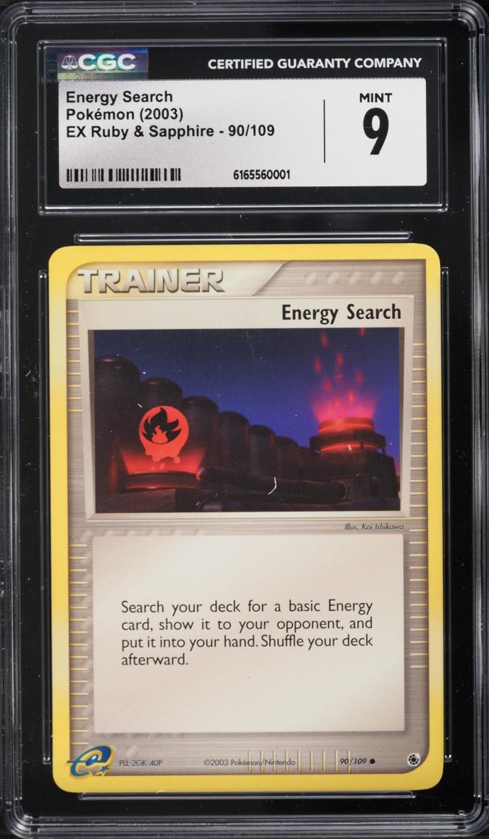 2003 Pokemon EX Ruby & Sapphire Energy Search #90 CGC 9 MINT