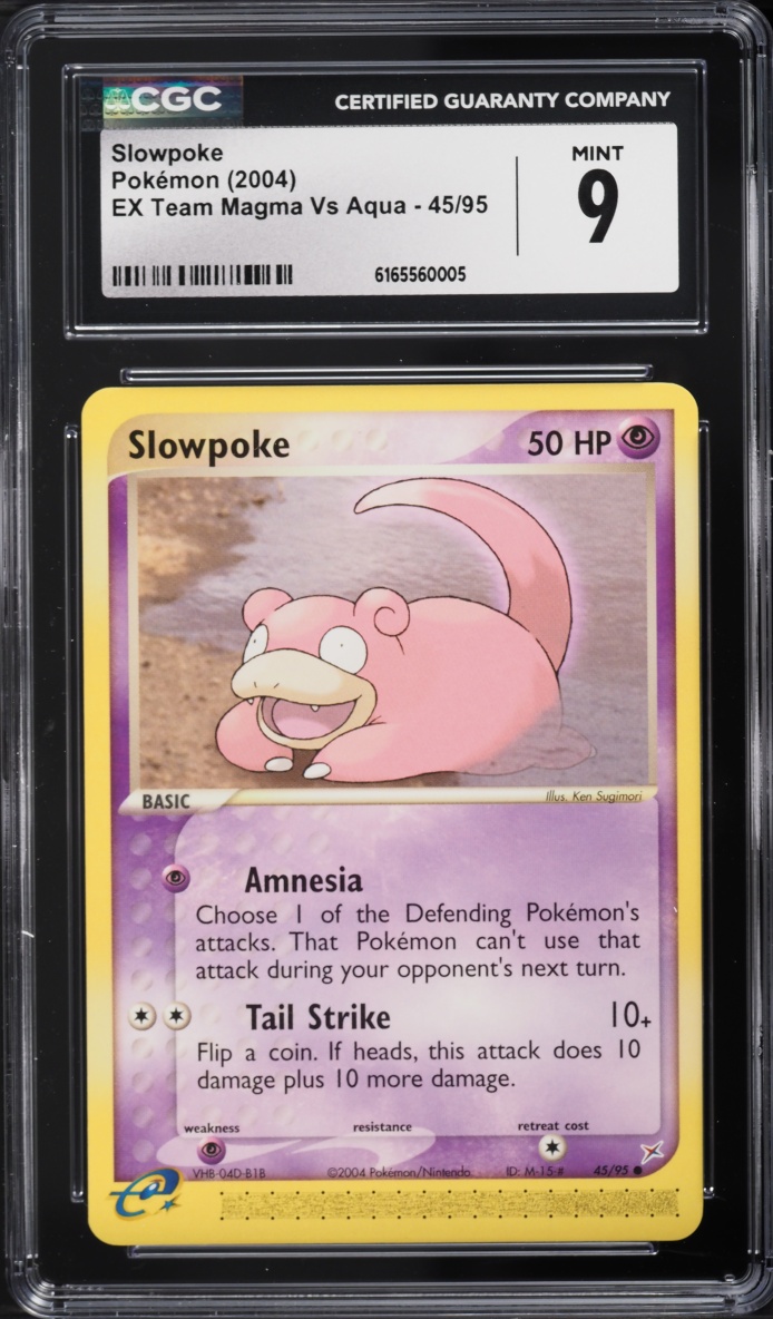 2004 Pokemon EX Team Magma Vs Aqua Slowpoke #45 CGC 9 MINT