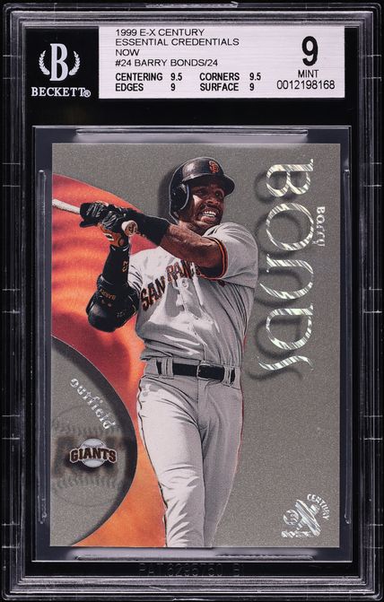 1999 Skybox E-X Century Essential Credentials Now Barry Bonds /24 #24 BGS 9 MINT