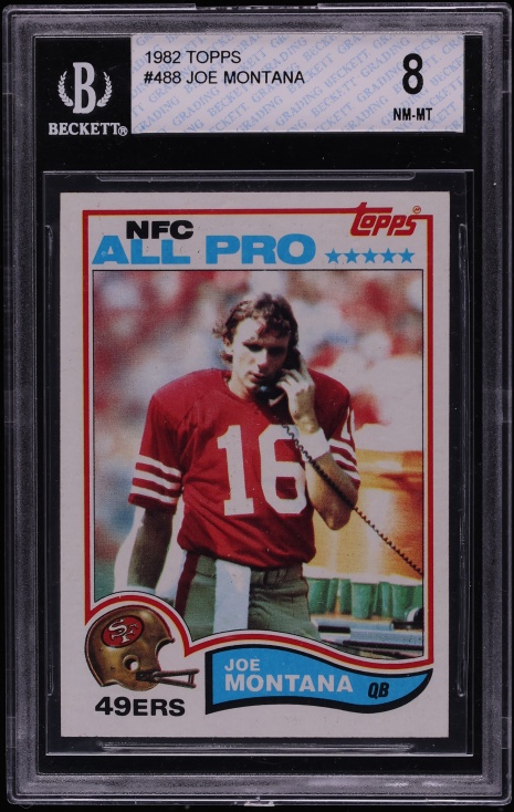 1982 Topps Joe Montana ALL PRO #488 BGS 8 NM-MT