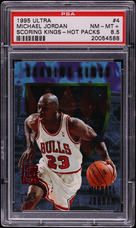 1995 Ultra Scoring Kings Hot Packs Michael Jordan #4 PSA 8.5 NM-MT+