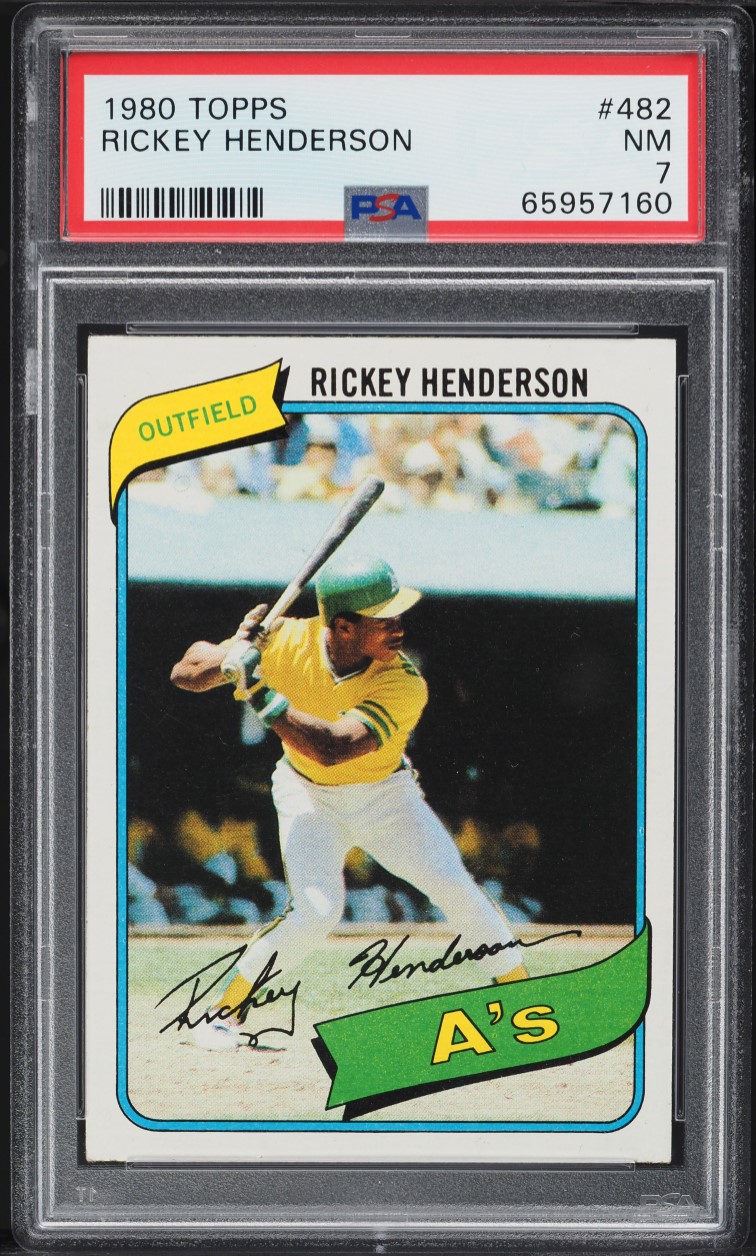 1980 Topps Rickey Henderson ROOKIE #482 CGC 6.5 EXMT+ on Fanatics