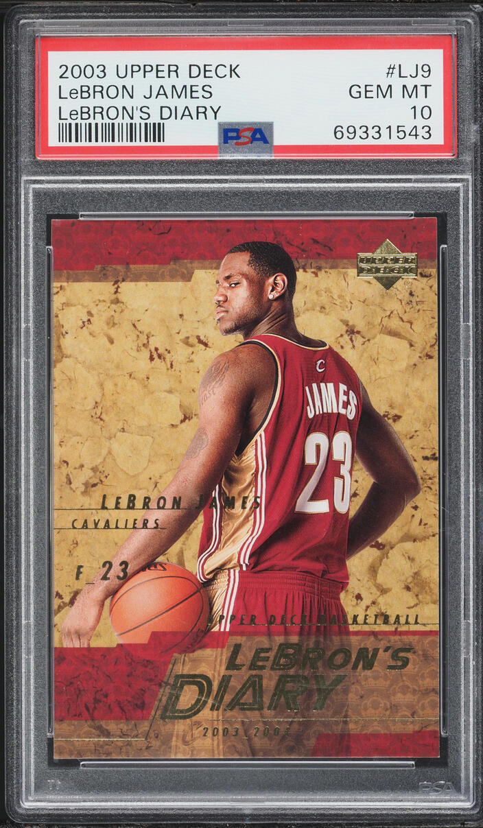 2003 Upper Deck Diary LeBron James ROOKIE #LJ9 PSA 10 GEM MINT