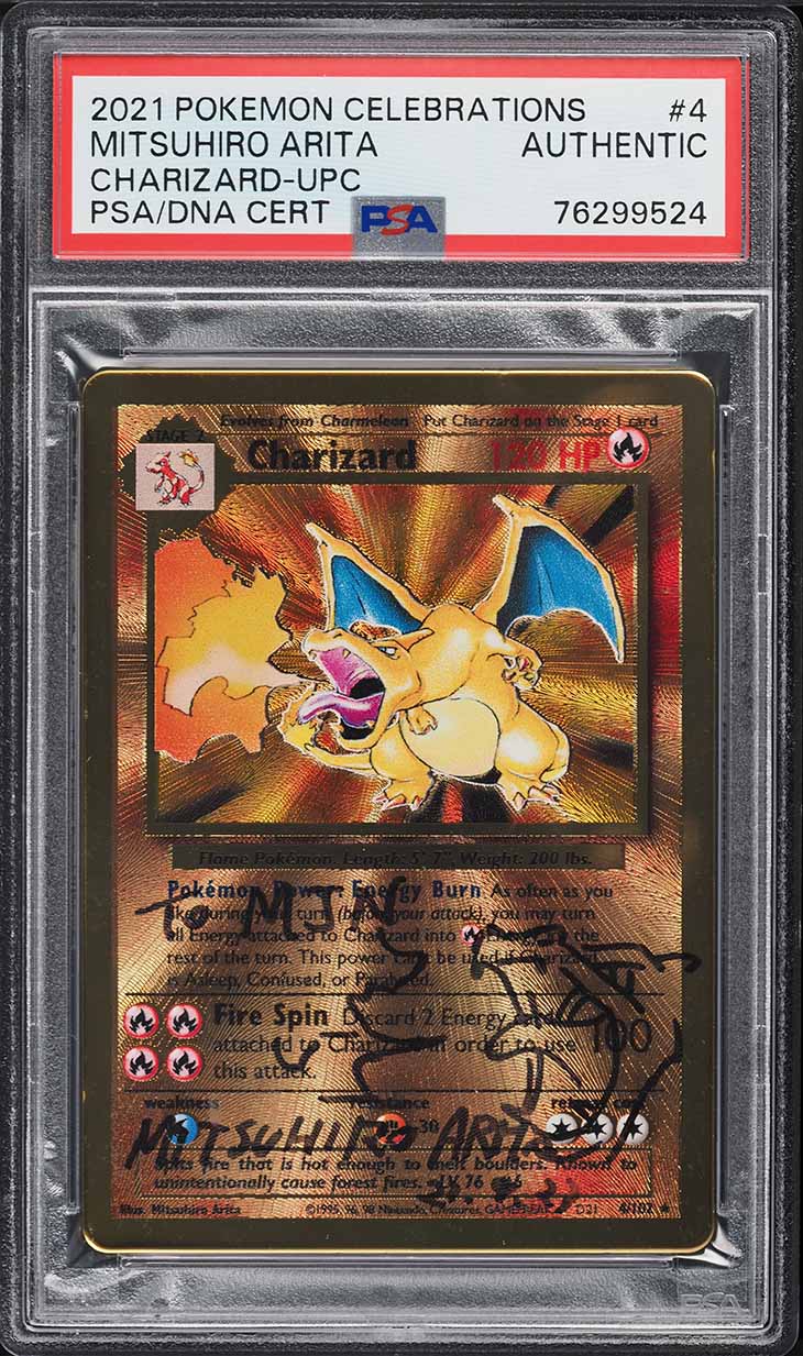 2021 Pokemon SWSH Celebrations Ultra Premium Charizard Arita AUTO PSA/DNA AUTH