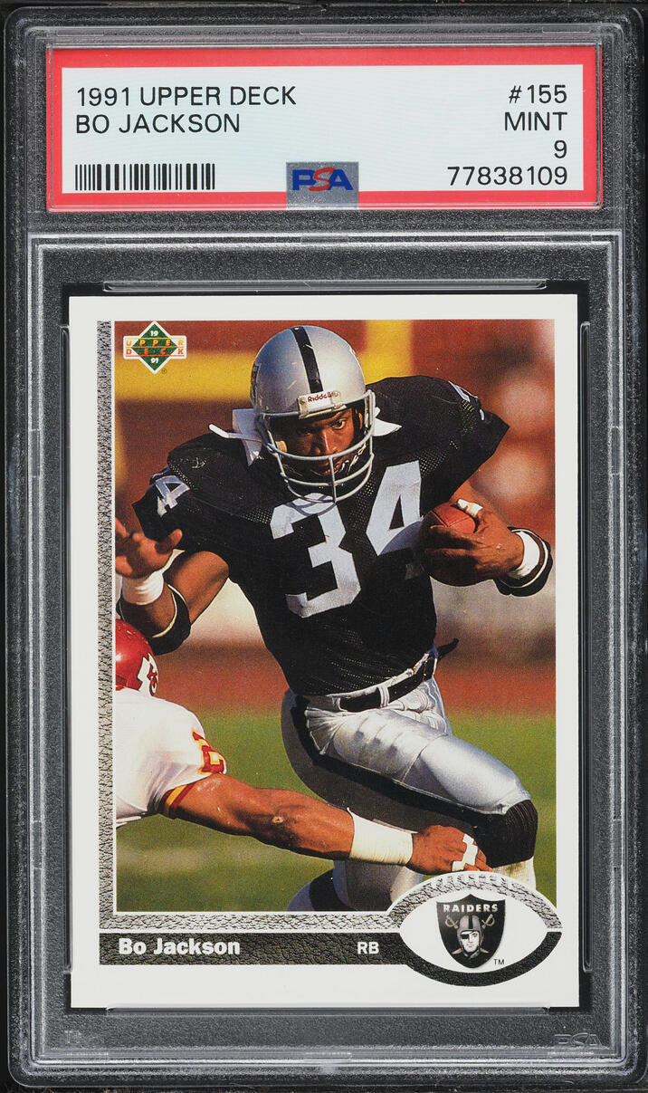 1991 Upper Deck Football Bo Jackson #155 PSA 9 MINT