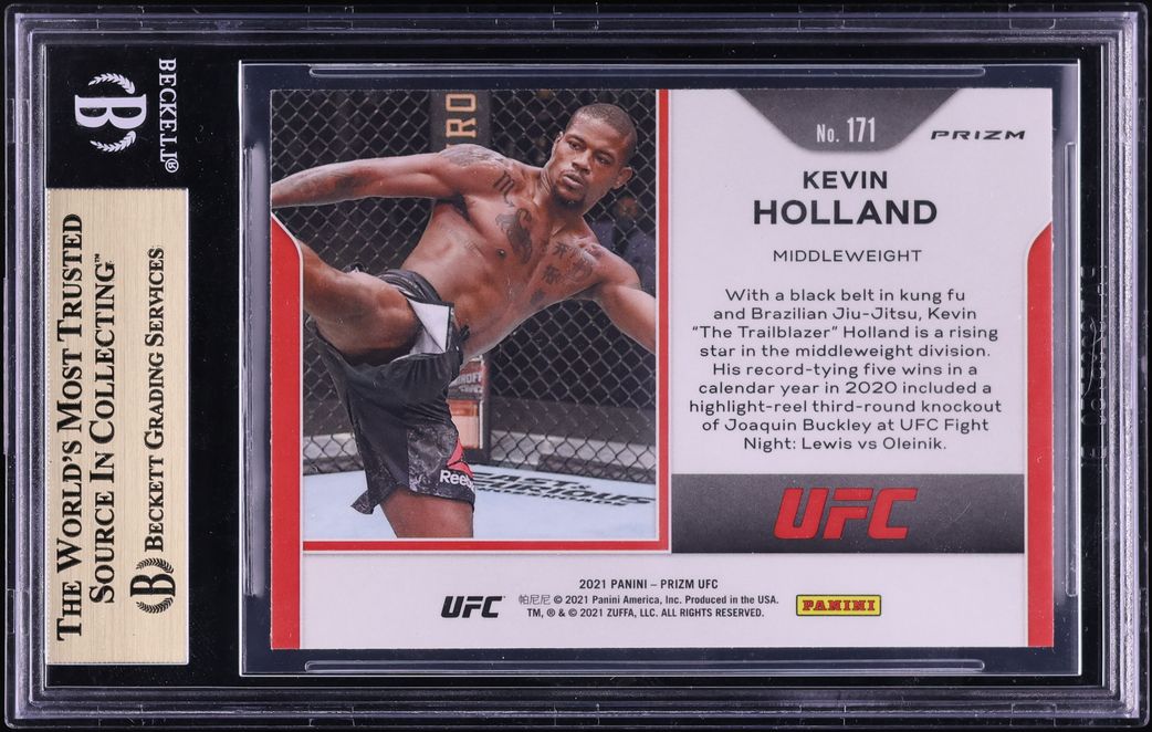 2021 Panini Prizm UFC Silver Kevin Holland ROOKIE #171 BGS 9.5 GEM MINT