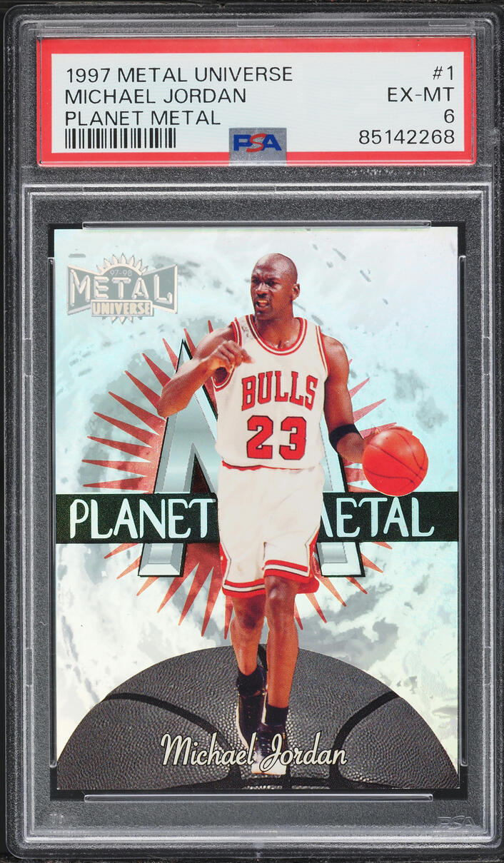 1997 Metal Universe Planet Metal Michael Jordan #1 PSA 6 EXMT