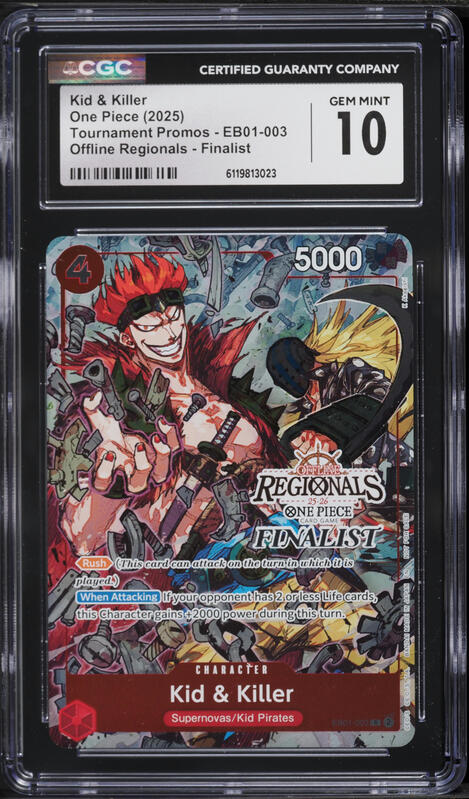 2024 One Piece Japanese Promos V Jump Kid & Killer #EB01-003 PSA