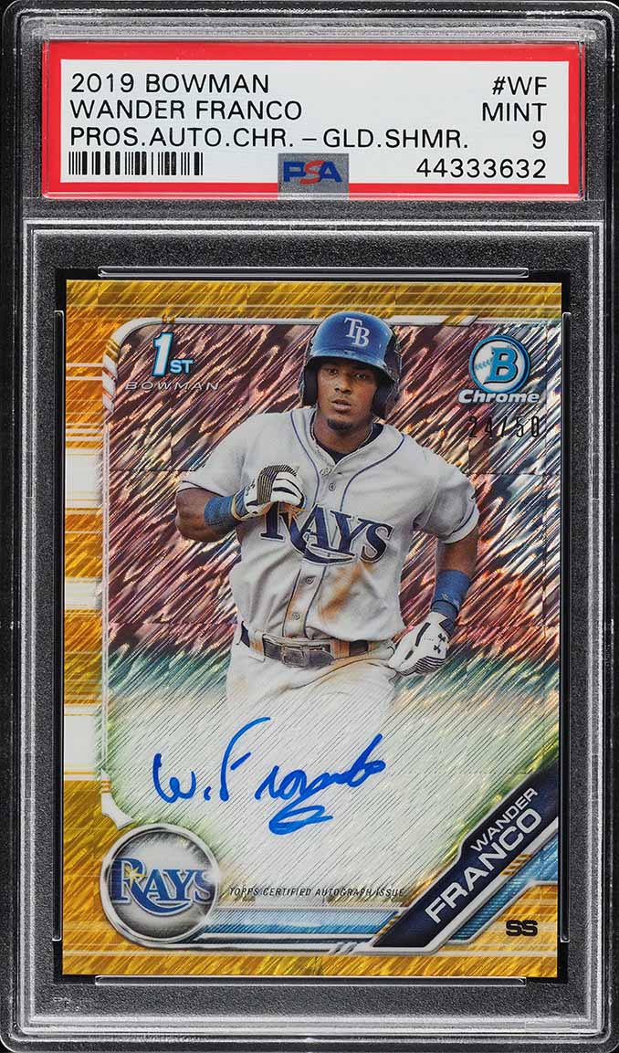 2019 Bowman Chrome Gold Shimmer Wander Franco ROOKIE AUTO