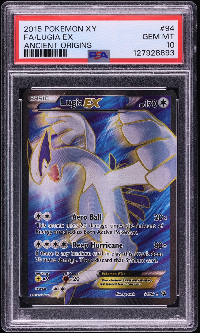 2015 Pokemon XY Ancient Origins Full Art Lugia EX #94 PSA 10 GEM MINT