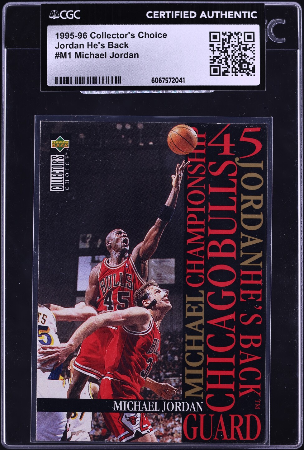 1995 Collector's Choice Jordan He's Back Michael Jordan #M1 CGC AUTH