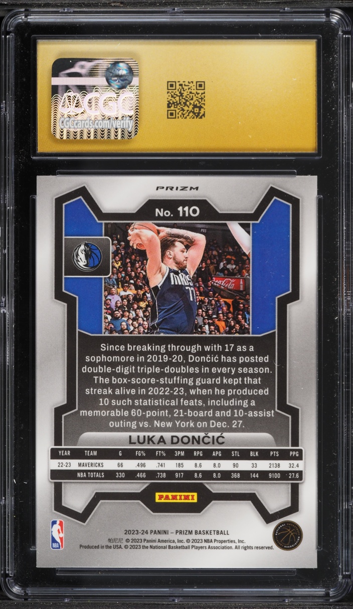 2023 Panini Prizm Ice Luka Doncic #110 CGC 10 PRISTINE