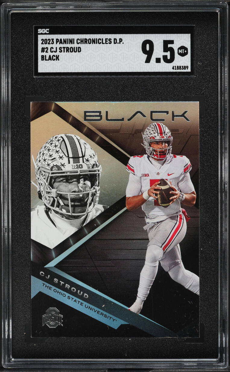2023 Panini Chronicles Draft Picks Black C.J. Stroud ROOKIE #2 SGC 9.5 MINT+