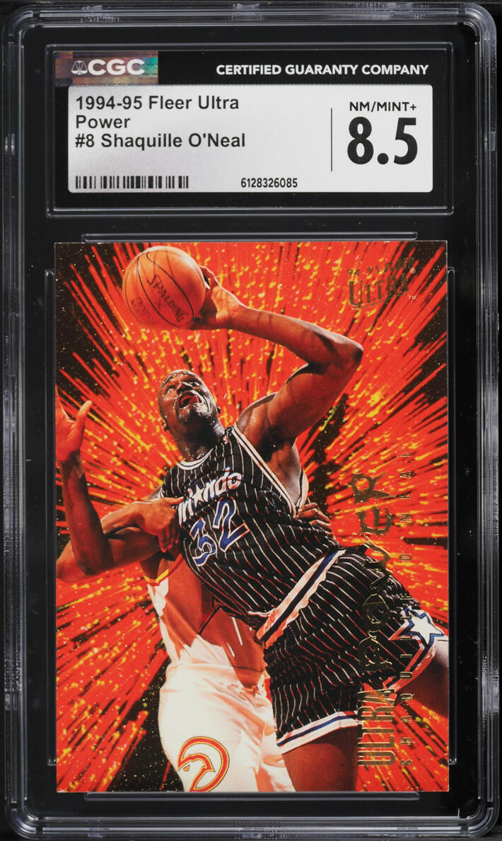 1994 Ultra Power Shaquille O'Neal #8 CGC 8.5 NM-MT+