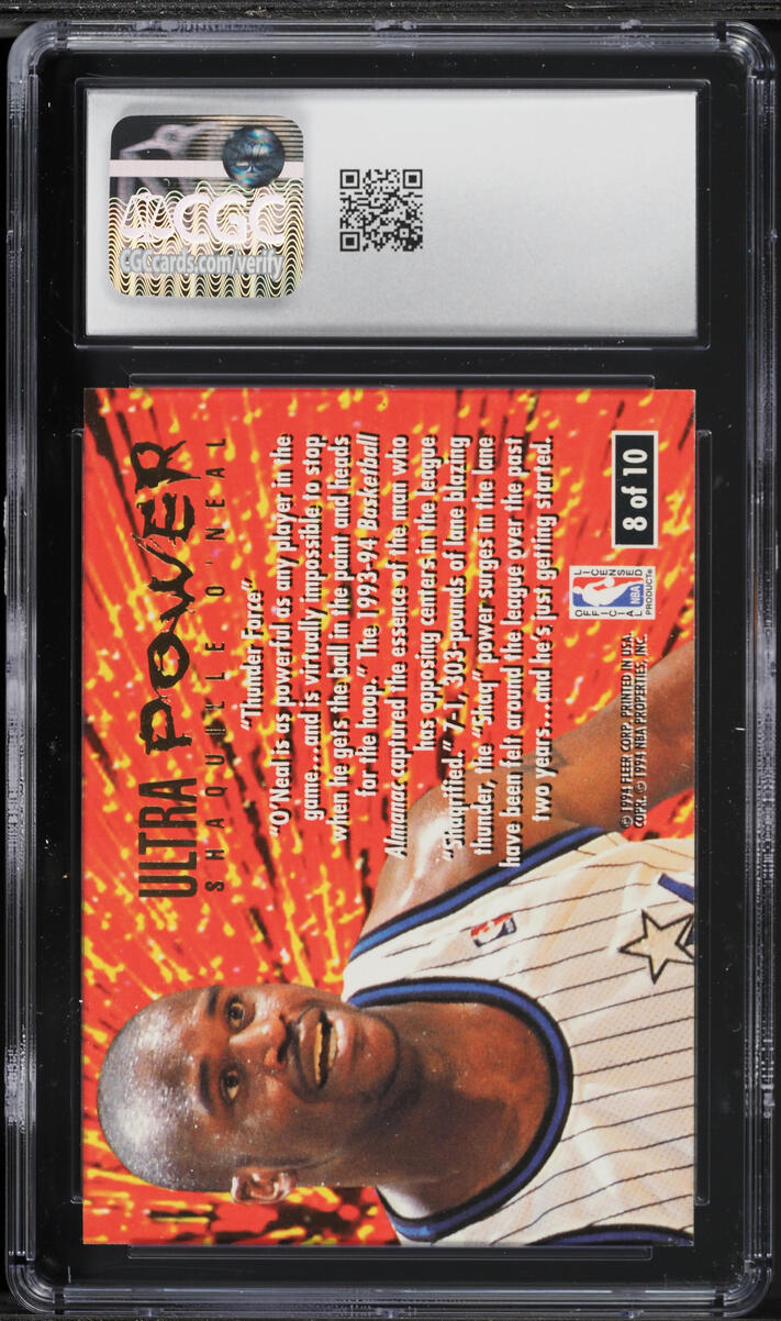 1994 Ultra Power Shaquille O'Neal #8 CGC 8.5 NM-MT+