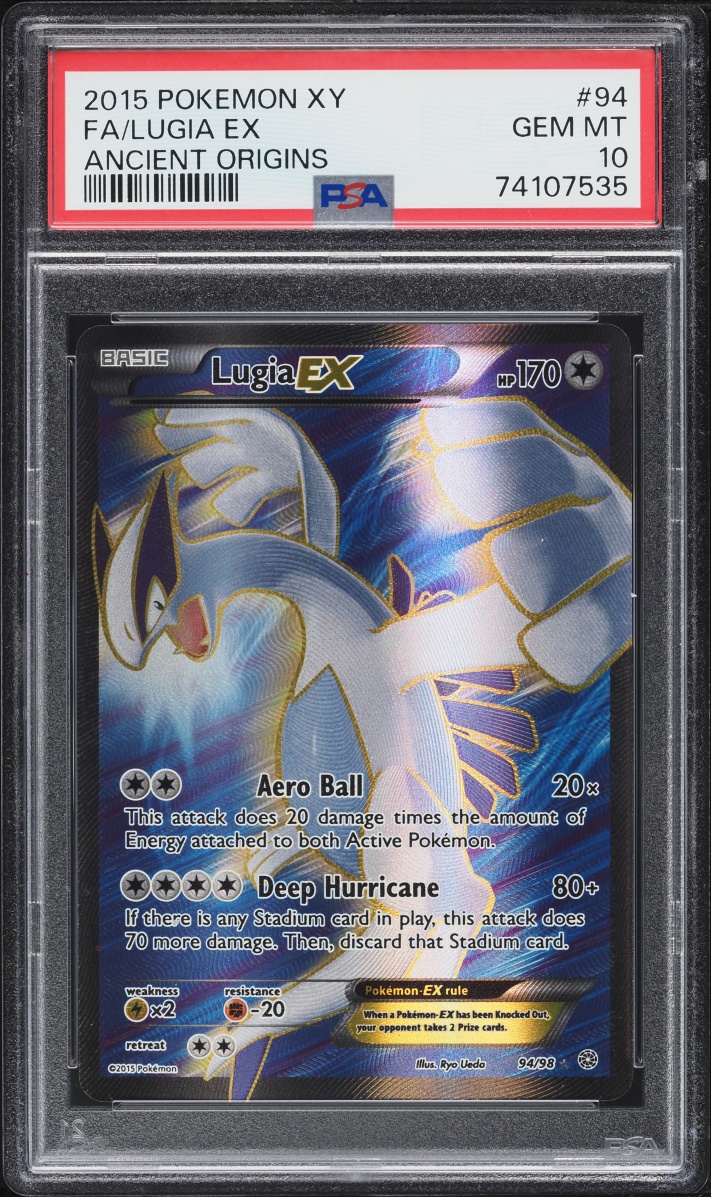 2015 Pokemon XY Ancient Origins Full Art Lugia EX #94 PSA 10 GEM MINT