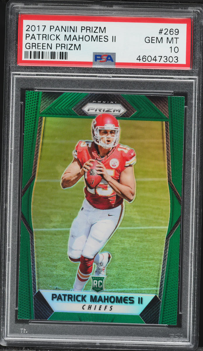2017 Panini Prizm Green Patrick Mahomes II ROOKIE #269 PSA 10 GEM MINT