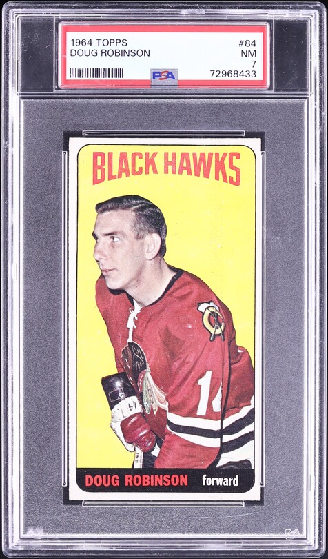 1964 Topps Hockey Doug Robinson #84 PSA 7 NRMT