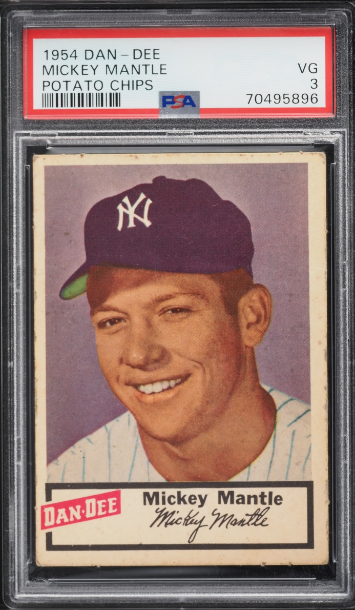 1954 Dan-Dee Potato Chips Mickey Mantle PSA 3 VG
