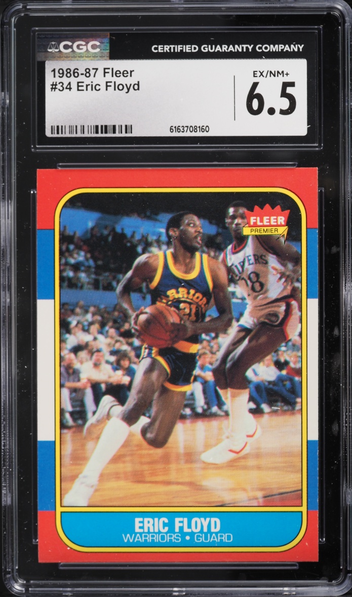 1986 Fleer Basketball Eric Floyd #34 CGC 6.5 EXMT+