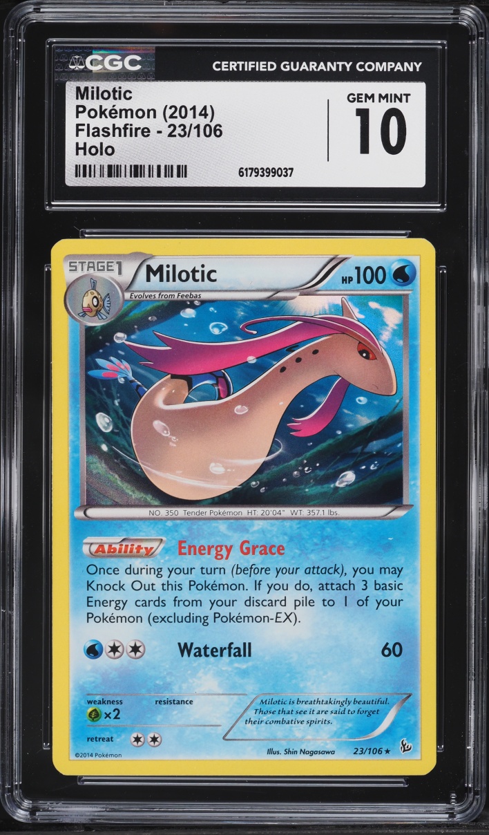 2014 Pokemon XY Flashfire Holo Milotic #23 CGC 10 GEM MINT