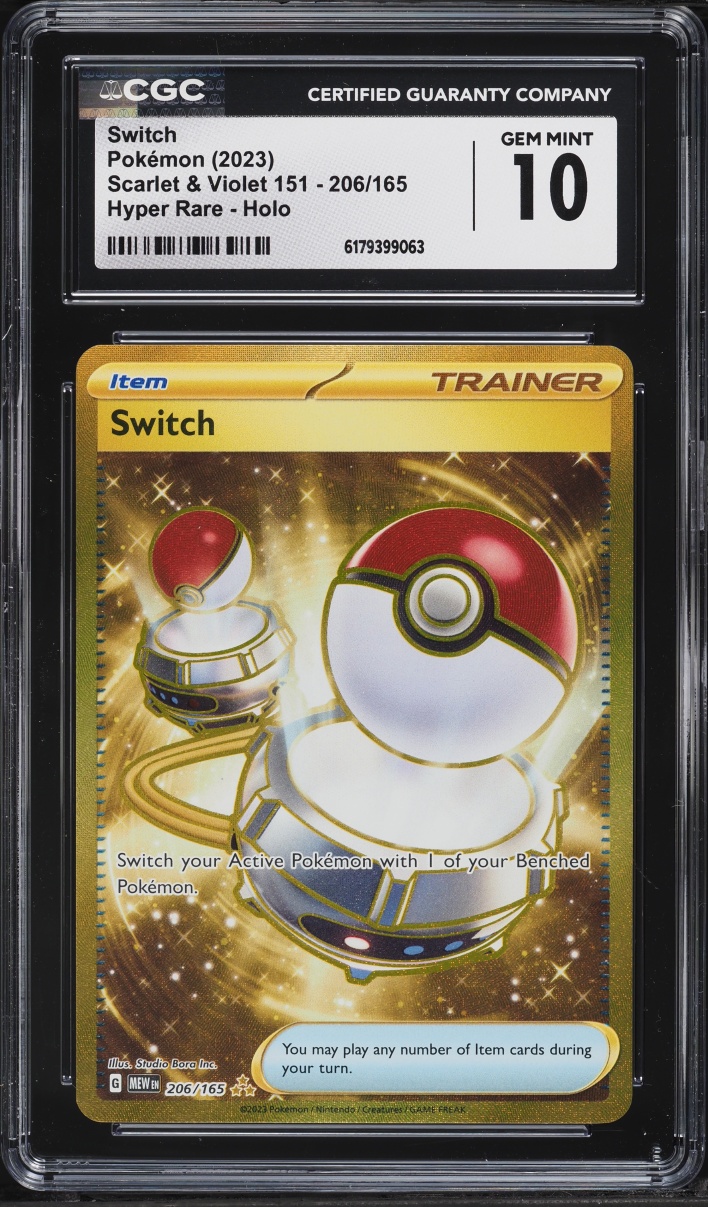 2023 Pokemon Scarlet & Violet 151 Gold Rare Switch #206 CGC 10 GEM MINT