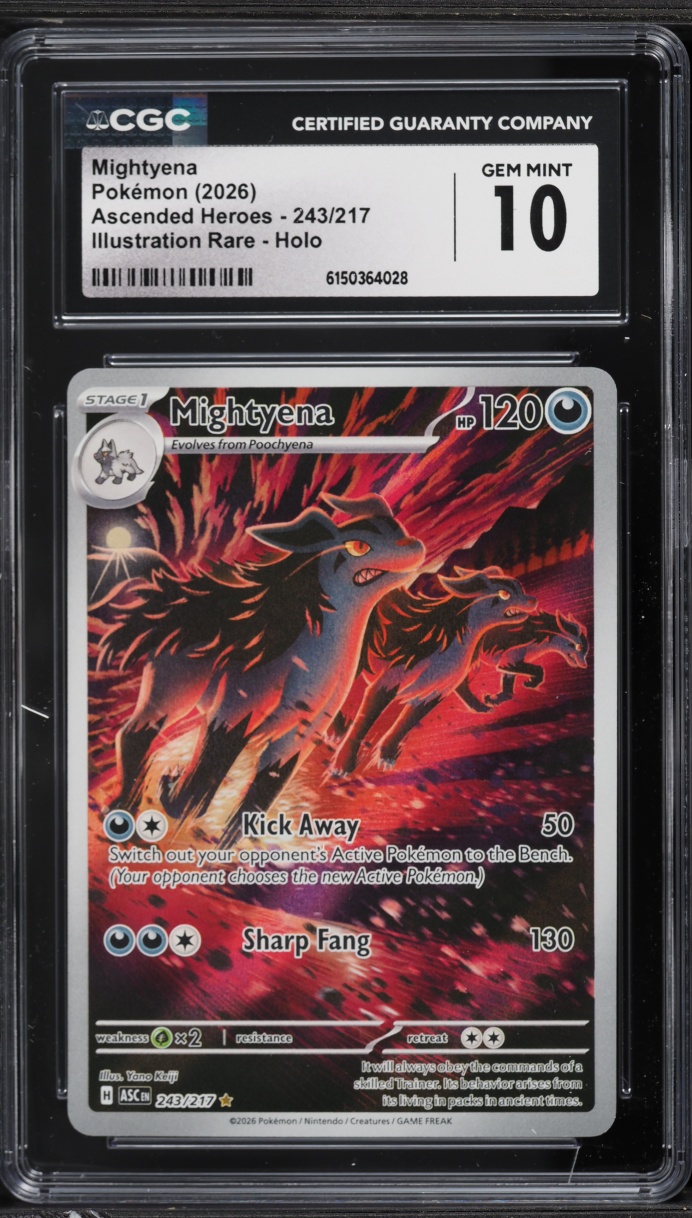 2026 Pokemon Mega Evolution Ascended Heroes IR Mightyena #243 CGC 10 GEM MINT