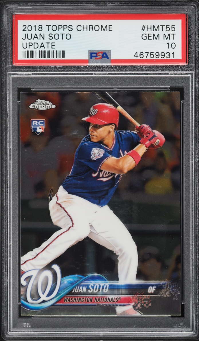 2018 Topps Chrome Update Juan Soto ROOKIE #HMT55 PSA 10 GEM MINT