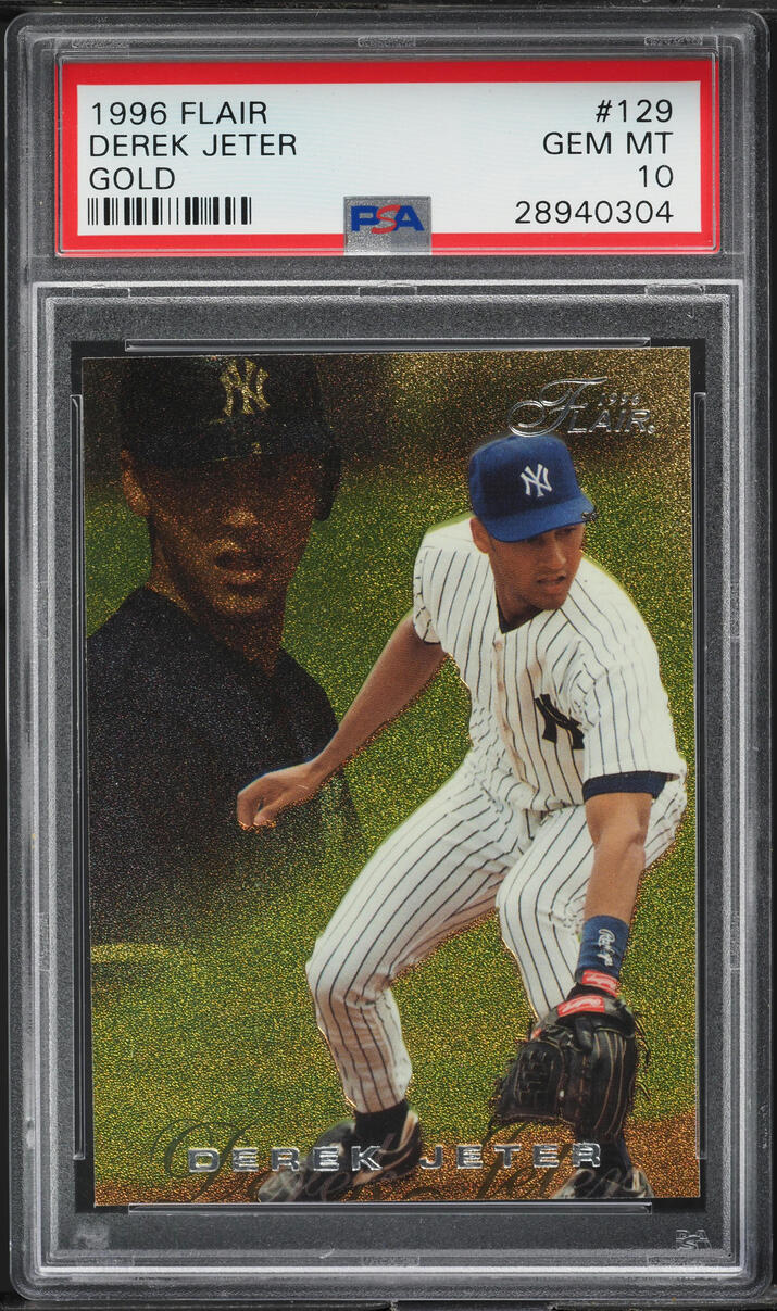 2004 Derek Jeter Sculptured Gold Card - New York Yankees - Graded