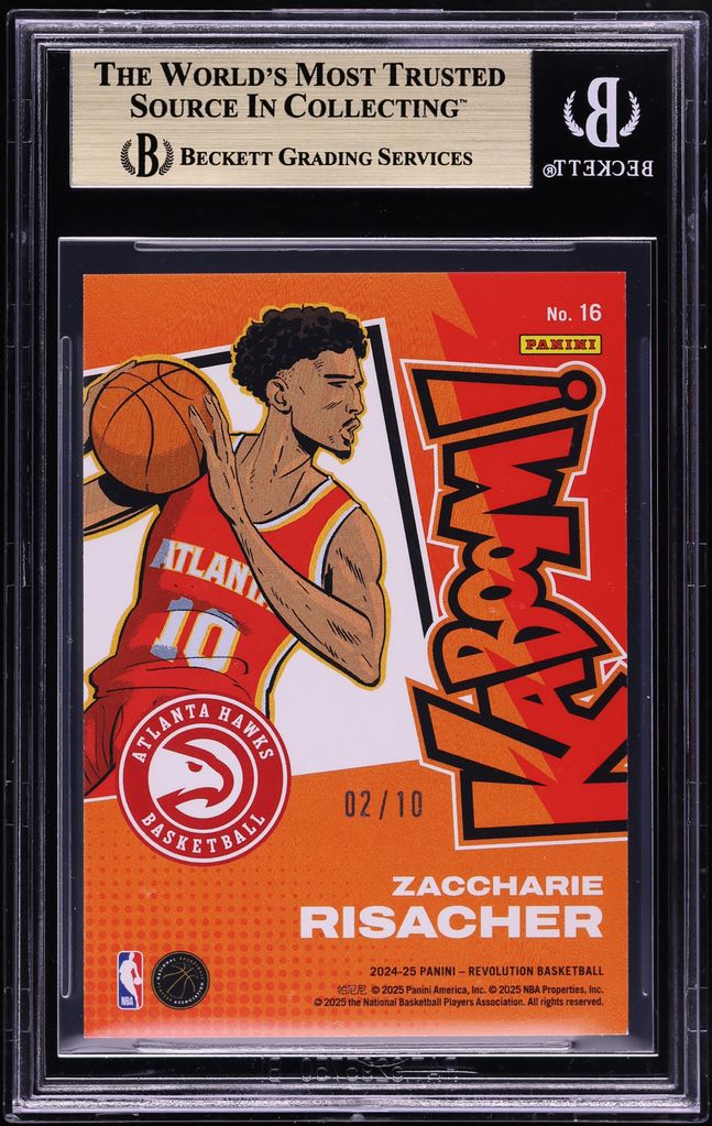 2024 Panini Revolution Kaboom Vertical Gold Zaccharie Risacher ROOKIE /10 #16 BGS 9.5 GEM MINT