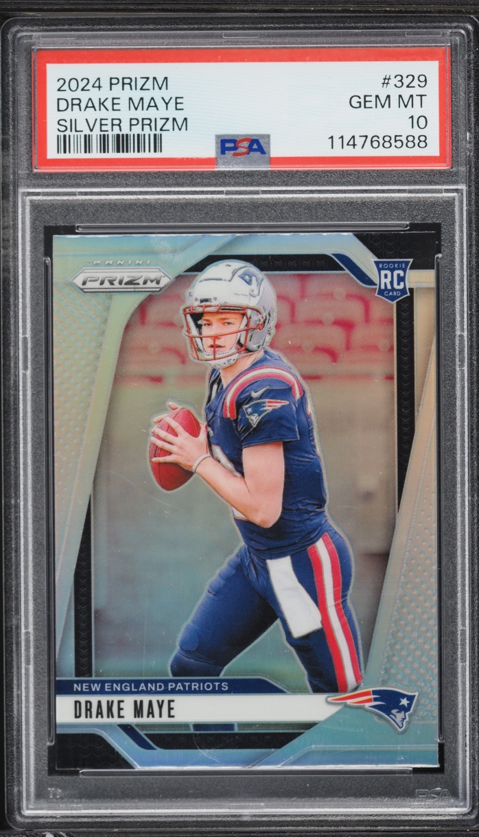 2024 Panini Prizm Silver Drake Maye ROOKIE #329 PSA 10 GEM MINT