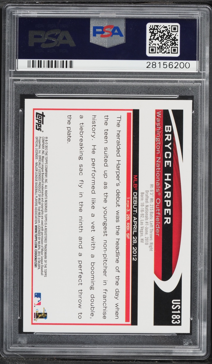 2012 Topps Update Bryce Harper ROOKIE #US183 PSA 9 MINT