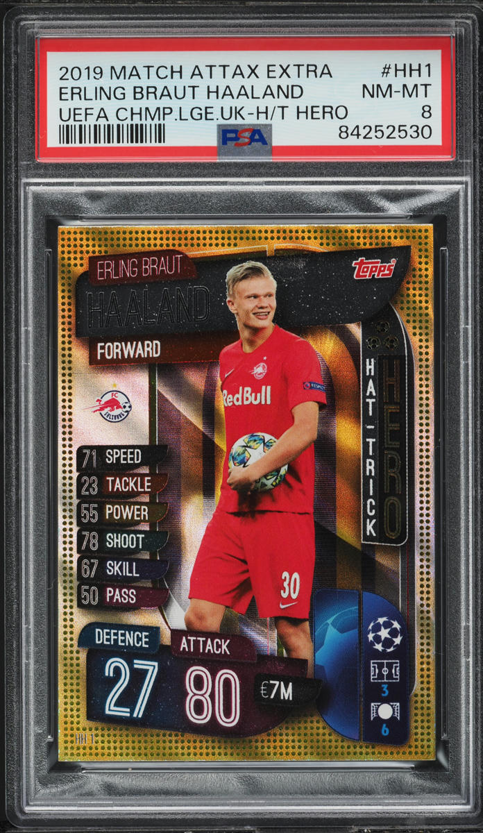 2019 Finest UEFA Prized Footballers Erling Haaland ROOKIE PSA 9
